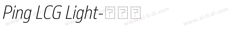 Ping LCG Light字体转换